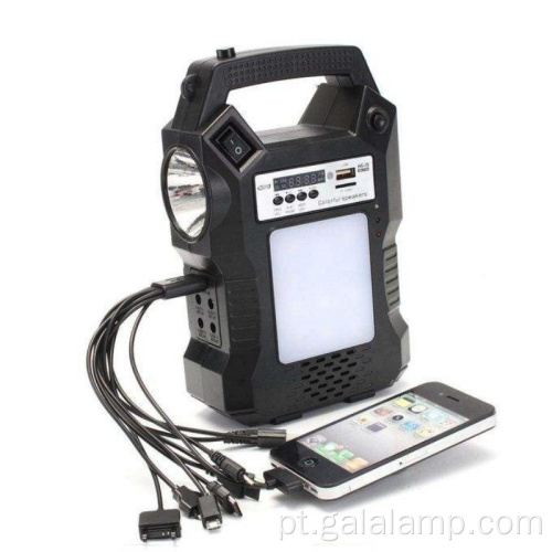 Sistema de iluminação solar portátil com banco de energia